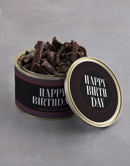 Birthday Biltong Tin With Chocs (South Africa)