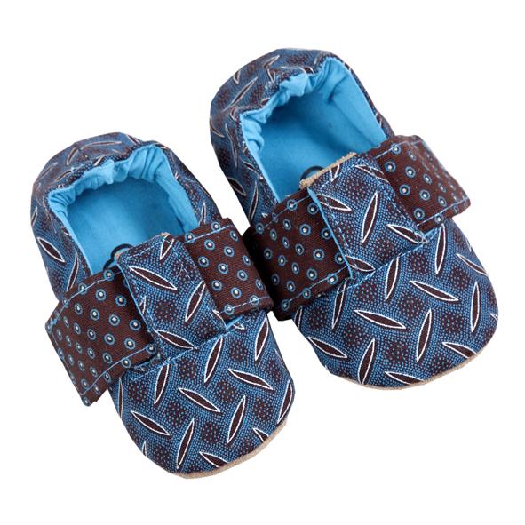 Handmade Boys T-Bar Baby Shoes - African Moth (South Africa)