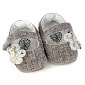 Handmade Girls Mary Jane Baby Shoes - Tweed with Flower (South Africa)