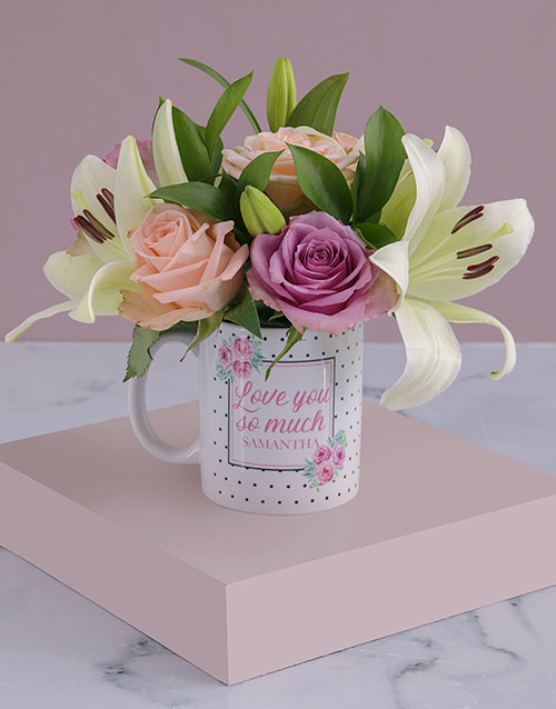 Love You Lilies and Roses Mug (South Africa)