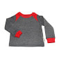 Handmade Boys Tracksuit Top - Grey and Red Fleece (South Africa)