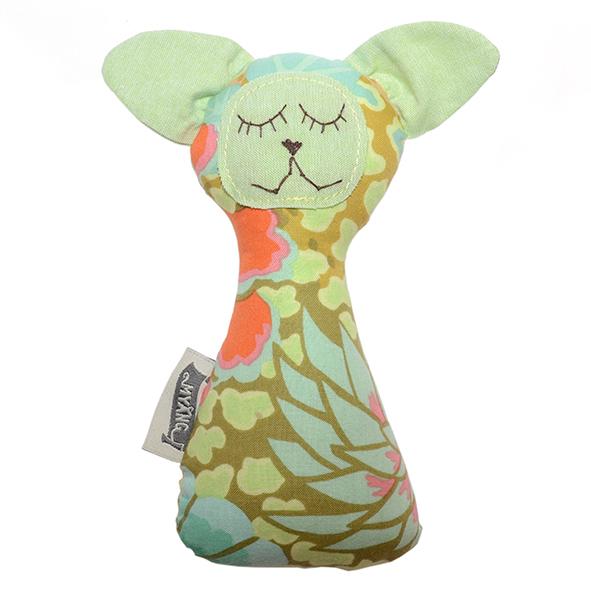 Handmade Baby Toy - Green Paradise Cat Rattle (South Africa)