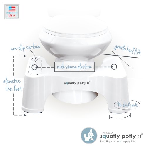Squatty Potty The Original Bathroom Toilet Stool, White, 9